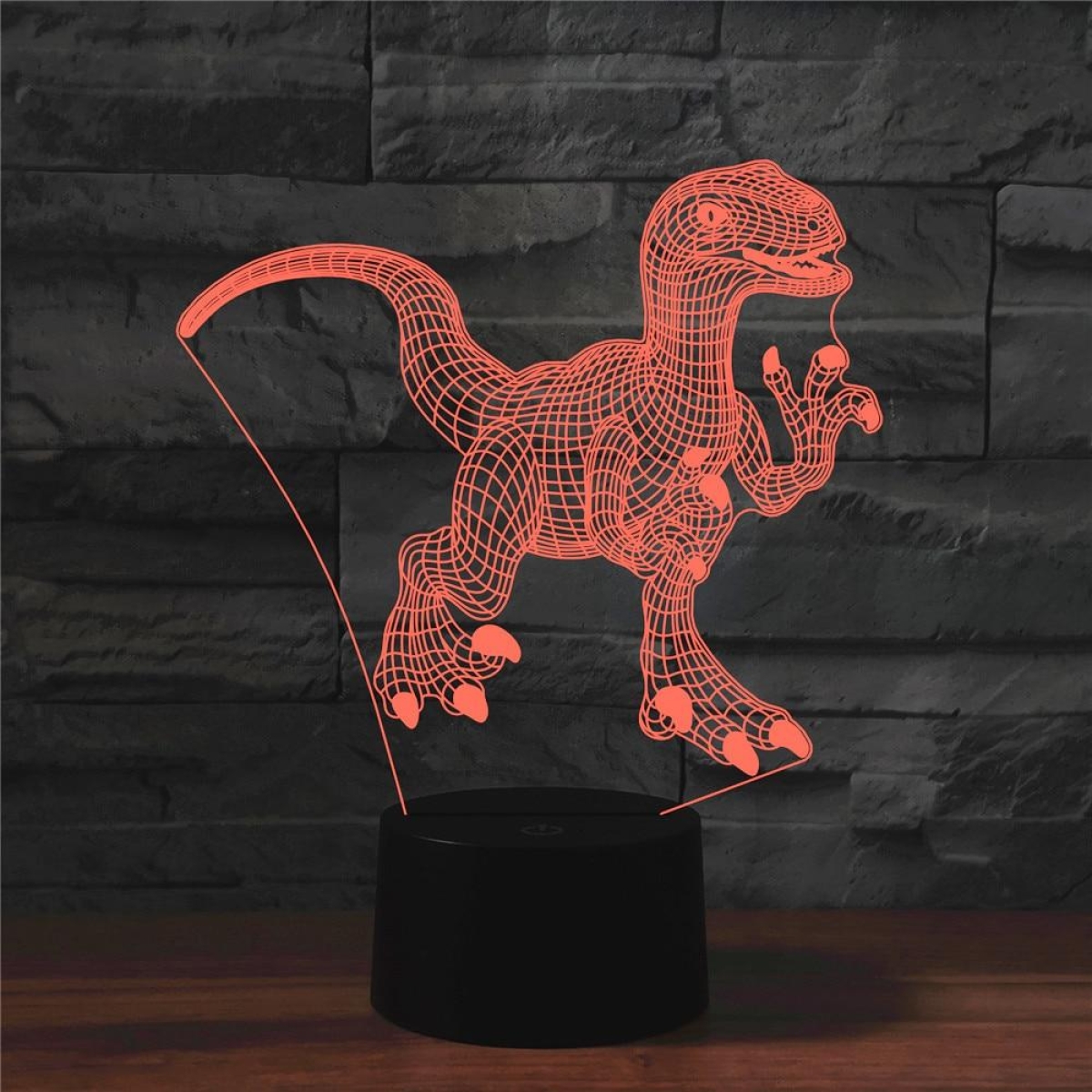 Επιτραπέζιο Φωτιστικό LED 3D Illusion Με 7 Χρώματα - Δεινόσαυρος - Image 5