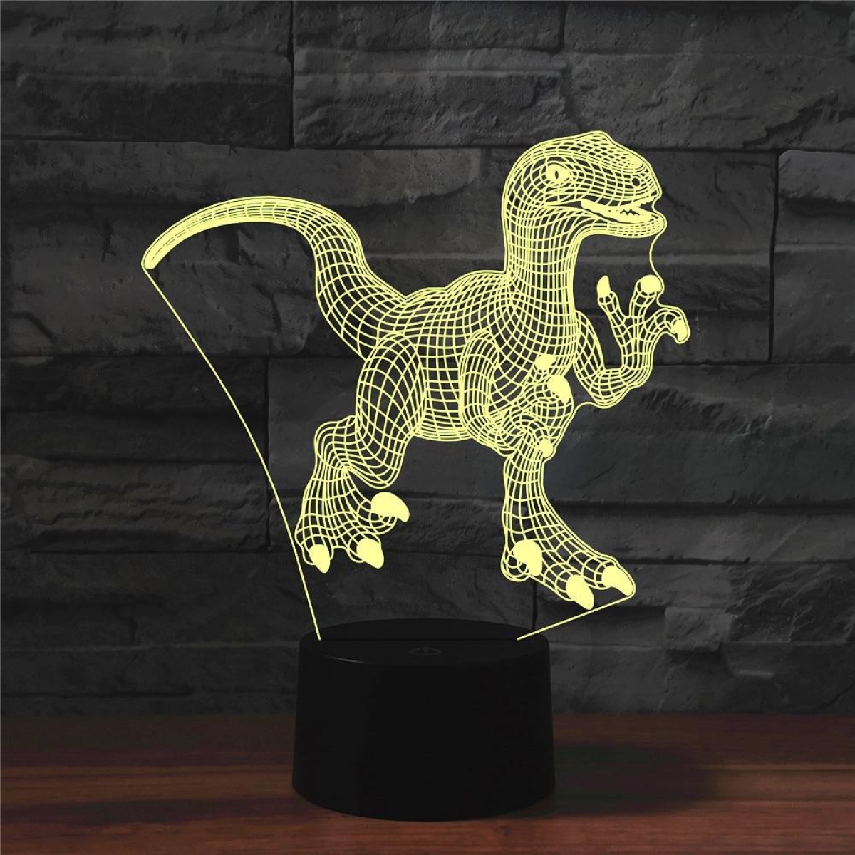 Επιτραπέζιο Φωτιστικό LED 3D Illusion Με 7 Χρώματα - Δεινόσαυρος - Image 9