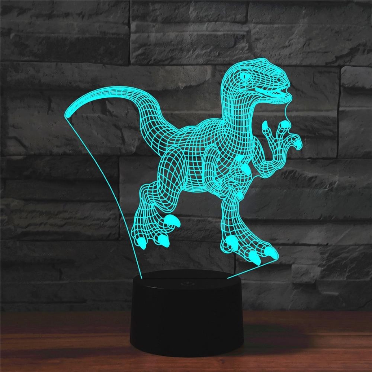 Επιτραπέζιο Φωτιστικό LED 3D Illusion Με 7 Χρώματα - Δεινόσαυρος - Image 7