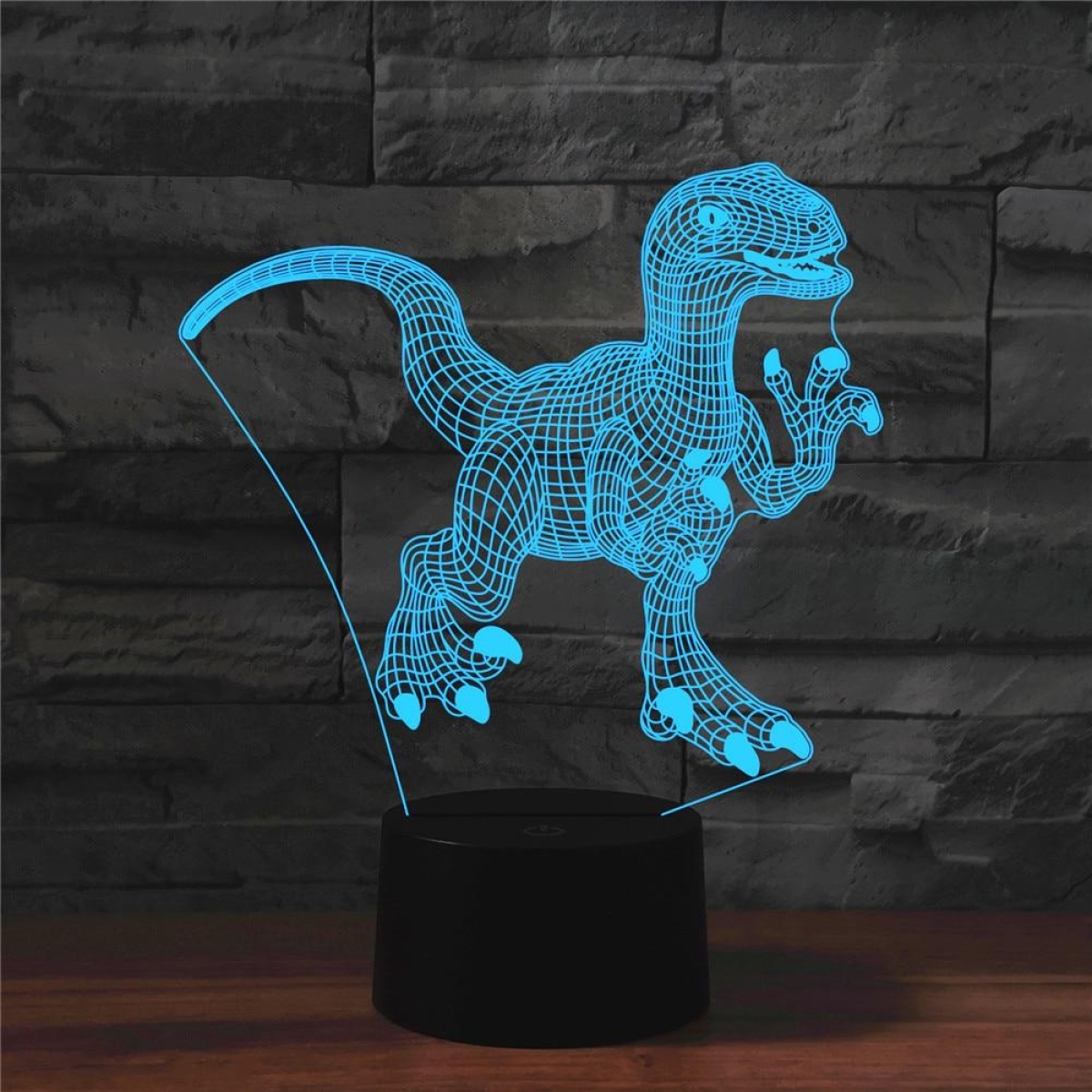Επιτραπέζιο Φωτιστικό LED 3D Illusion Με 7 Χρώματα - Δεινόσαυρος - Image 6