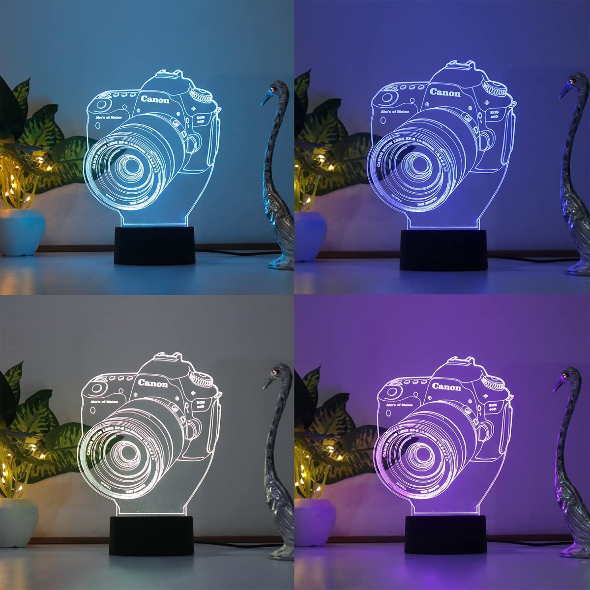 Επιτραπέζιο Φωτιστικό LED 3D Illusion Με 7 Χρώματα - Φωτογραφική Μηχανή - Image 5