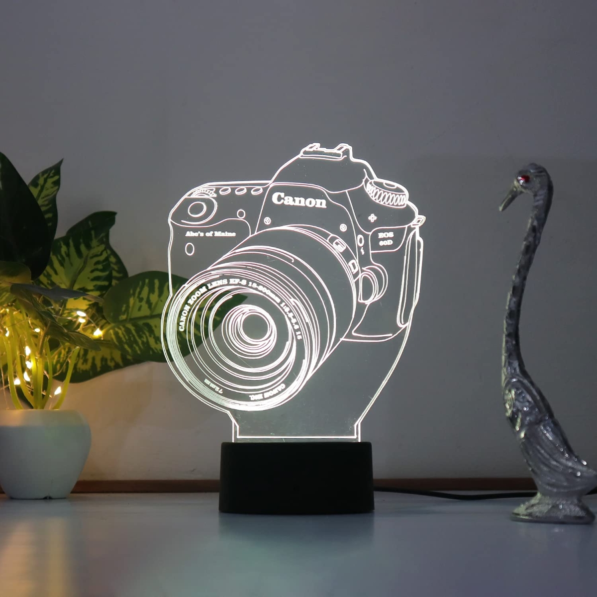 Επιτραπέζιο Φωτιστικό LED 3D Illusion Με 7 Χρώματα - Φωτογραφική Μηχανή - Image 8