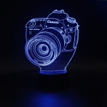 Επιτραπέζιο Φωτιστικό LED 3D Illusion Με 7 Χρώματα - Φωτογραφική Μηχανή - Image 7