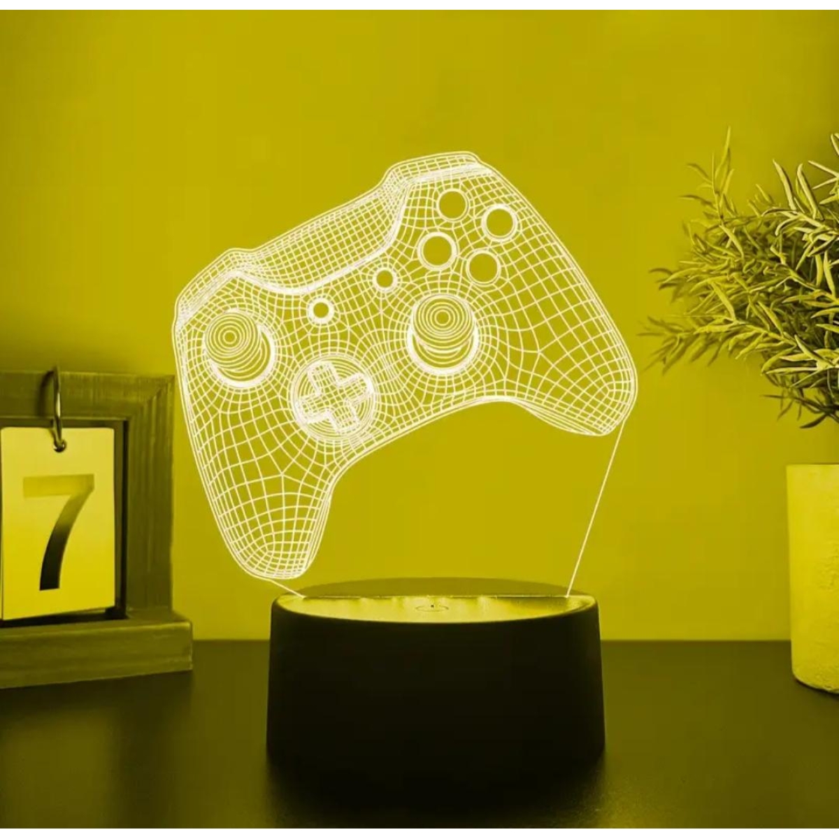 Επιτραπέζιο Φωτιστικό LED 3D Illusion Με 7 Χρώματα - Gamepad - Image 7