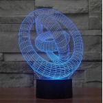 Επιτραπέζιο Φωτιστικό LED 3D Illusion Με 7 Χρώματα - Γυροσκόπιο