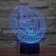 Επιτραπέζιο Φωτιστικό LED 3D Illusion Με 7 Χρώματα - Γυροσκόπιο