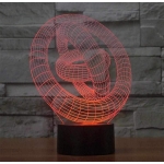 Επιτραπέζιο Φωτιστικό LED 3D Illusion Με 7 Χρώματα - Γυροσκόπιο - Image 5