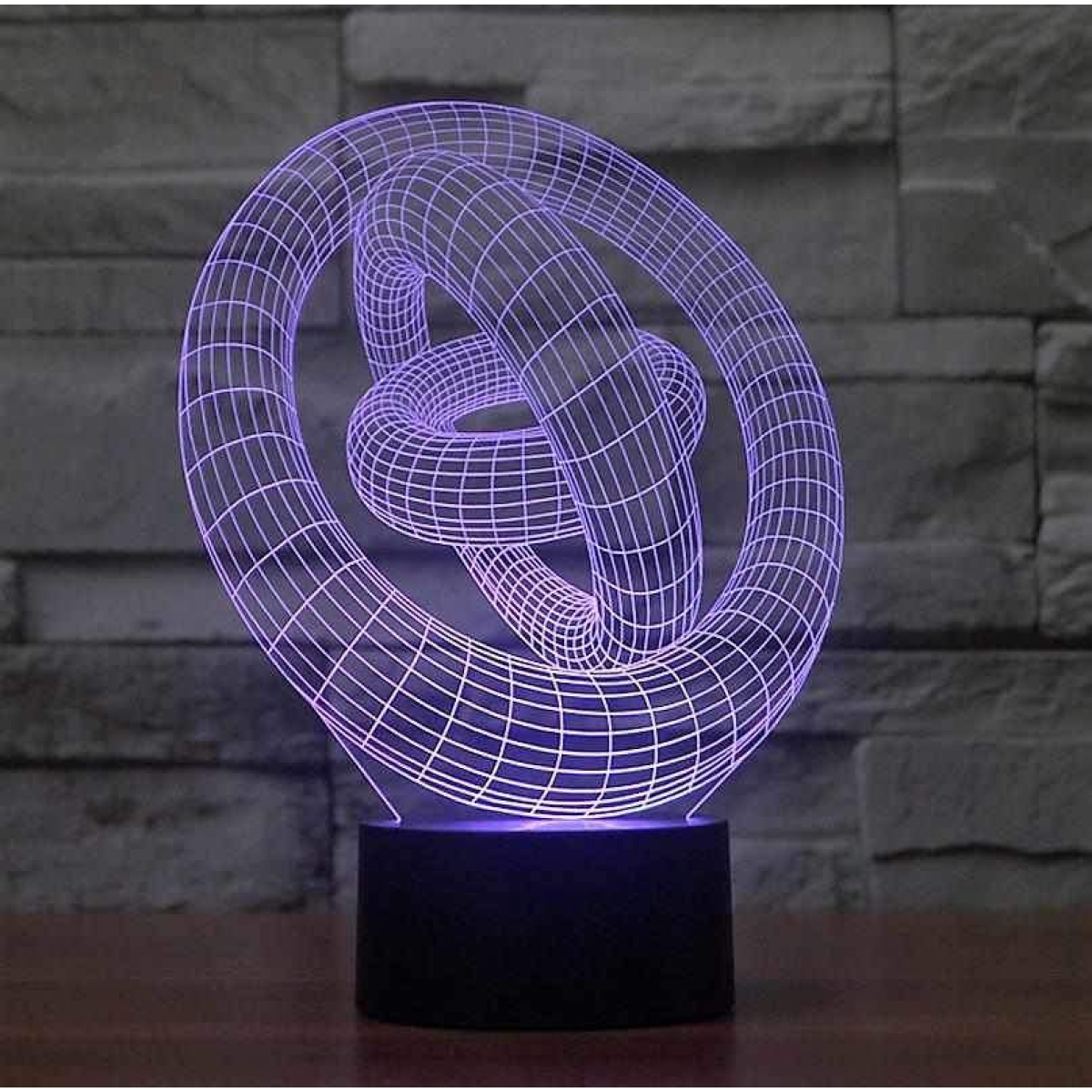 Επιτραπέζιο Φωτιστικό LED 3D Illusion Με 7 Χρώματα - Γυροσκόπιο - Image 9