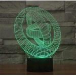 Επιτραπέζιο Φωτιστικό LED 3D Illusion Με 7 Χρώματα - Γυροσκόπιο - Image 8