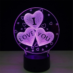 Επιτραπέζιο Φωτιστικό LED 3D Illusion Με 7 Χρώματα - I Love You - Image 5