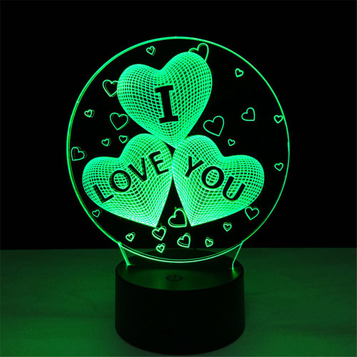 Επιτραπέζιο Φωτιστικό LED 3D Illusion Με 7 Χρώματα - I Love You - Image 10