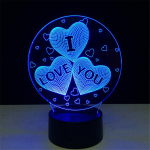 Επιτραπέζιο Φωτιστικό LED 3D Illusion Με 7 Χρώματα - I Love You - Image 9