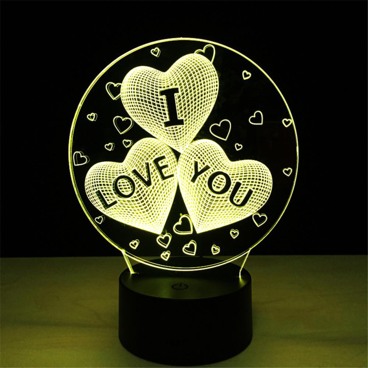 Επιτραπέζιο Φωτιστικό LED 3D Illusion Με 7 Χρώματα - I Love You - Image 8