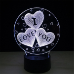Επιτραπέζιο Φωτιστικό LED 3D Illusion Με 7 Χρώματα - I Love You - Image 7