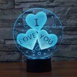 Επιτραπέζιο Φωτιστικό LED 3D Illusion Με 7 Χρώματα - I Love You - Image 6