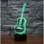 Επιτραπέζιο Φωτιστικό LED 3D Illusion Με 7 Χρώματα - Κιθάρα