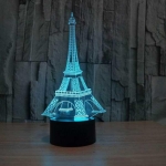 Επιτραπέζιο Φωτιστικό LED 3D Illusion Με 7 Χρώματα - Πύργος του Άιφελ - Image 9