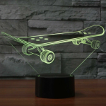 Επιτραπέζιο Φωτιστικό LED 3D Illusion Με 7 Χρώματα - Skateboard - Image 9