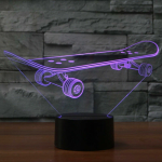 Επιτραπέζιο Φωτιστικό LED 3D Illusion Με 7 Χρώματα - Skateboard - Image 8