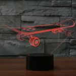 Επιτραπέζιο Φωτιστικό LED 3D Illusion Με 7 Χρώματα - Skateboard - Image 7