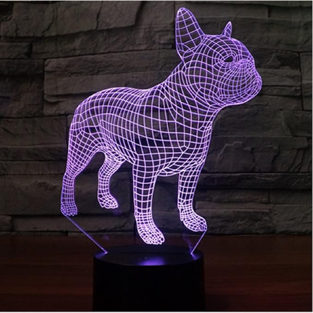 Επιτραπέζιο Φωτιστικό LED 3D Illusion Με 7 Χρώματα - Σκύλος - Image 5