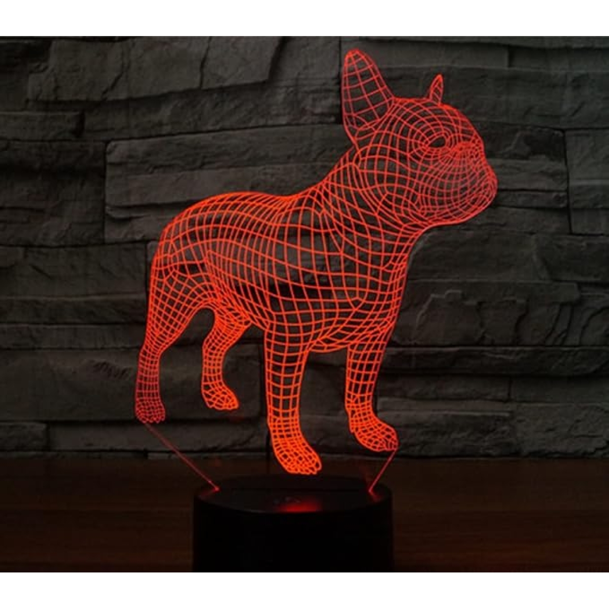 Επιτραπέζιο Φωτιστικό LED 3D Illusion Με 7 Χρώματα - Σκύλος - Image 7