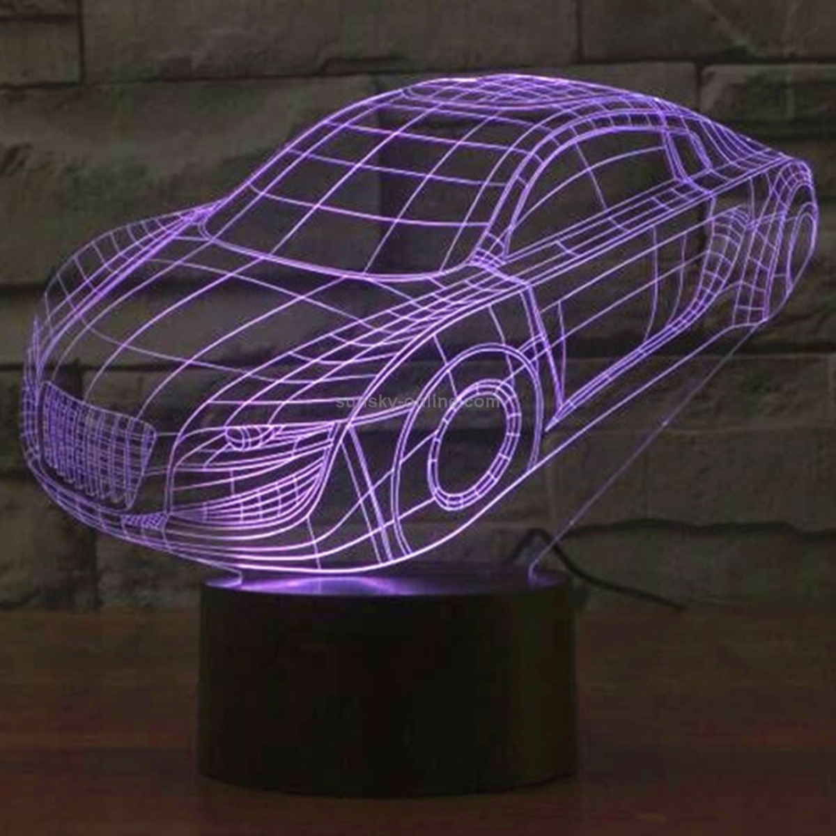 Επιτραπέζιο Φωτιστικό LED 3D Illusion Με 7 Χρώματα - Αυτοκίνητο - Image 7