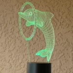 Επιτραπέζιο Φωτιστικό LED 3D Illusion Με 7 Χρώματα - Δελφίνι - Image 8