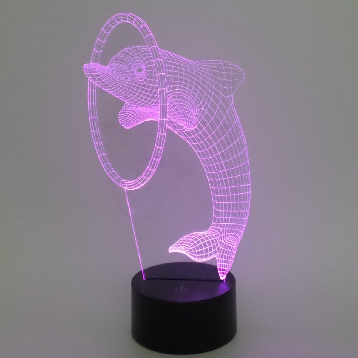 Επιτραπέζιο Φωτιστικό LED 3D Illusion Με 7 Χρώματα - Δελφίνι - Image 6