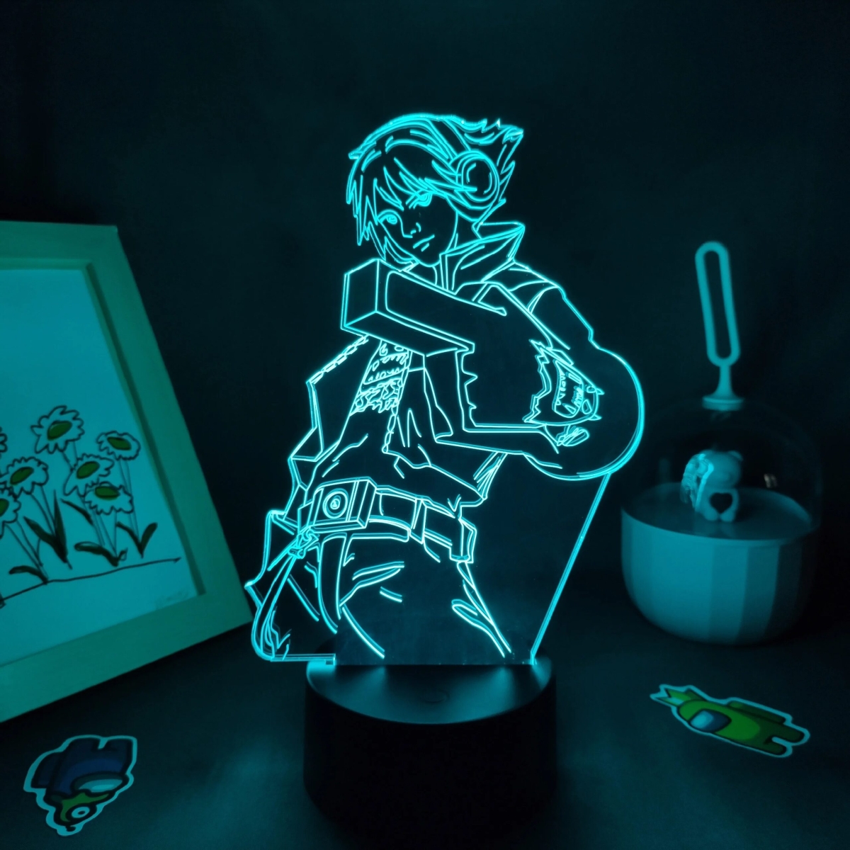 Επιτραπέζιο Φωτιστικό LED 3D Illusion Με 7 Χρώματα - Ezreal League of Legends - Image 6
