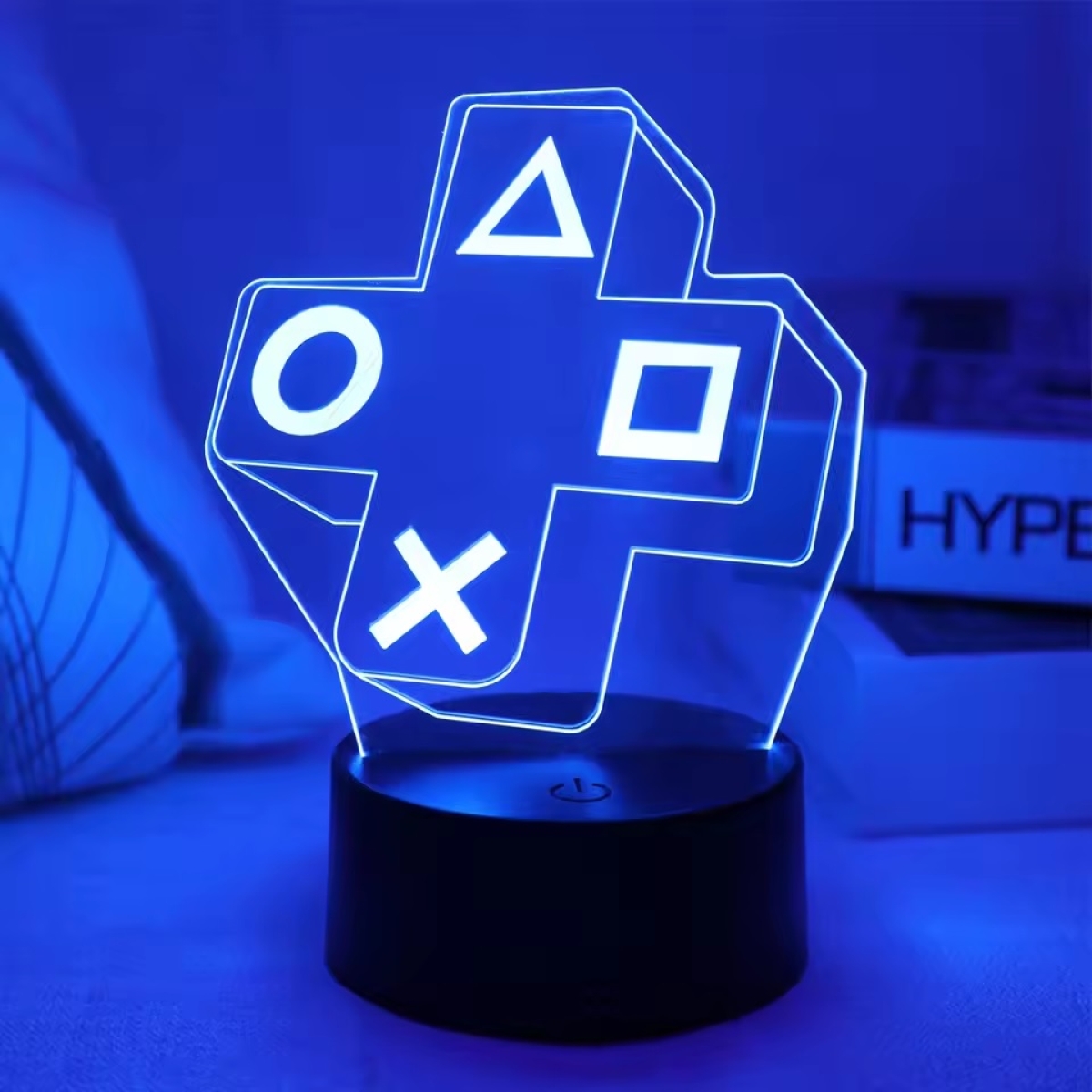 Επιτραπέζιο Φωτιστικό LED 3D Illusion Με 7 Χρώματα - Gamepad Symbols - Image 5
