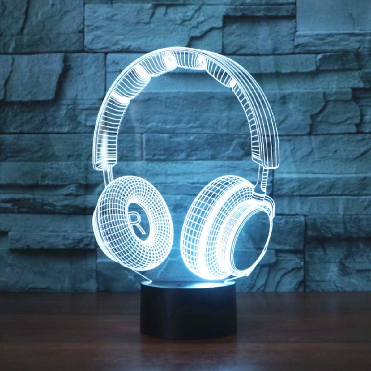 Επιτραπέζιο Φωτιστικό LED 3D Με 7 Χρώματα - Headphones