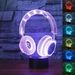 Επιτραπέζιο Φωτιστικό LED 3D Illusion Με 7 Χρώματα - Headphones - Image 7