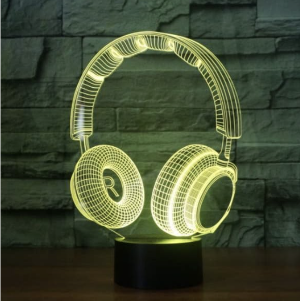 Επιτραπέζιο Φωτιστικό LED 3D Illusion Με 7 Χρώματα - Headphones - Image 6