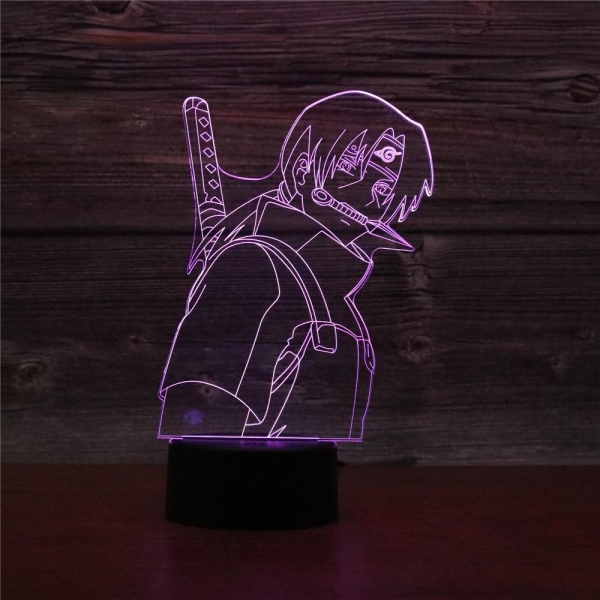 Επιτραπέζιο Φωτιστικό LED 3D Με 7 Χρώματα - Itachi Uchiha