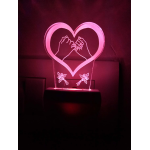 Επιτραπέζιο Φωτιστικό LED 3D Illusion Με 7 Χρώματα - Καρδιά & Τριαντάφυλλα - Image 8