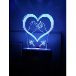 Επιτραπέζιο Φωτιστικό LED 3D Illusion Με 7 Χρώματα - Καρδιά & Τριαντάφυλλα - Image 7
