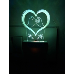 Επιτραπέζιο Φωτιστικό LED 3D Illusion Με 7 Χρώματα - Καρδιά & Τριαντάφυλλα - Image 6