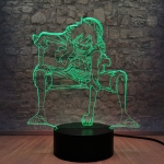 Επιτραπέζιο Φωτιστικό LED 3D Illusion Με 7 Χρώματα - Luffy One Piece - Image 7