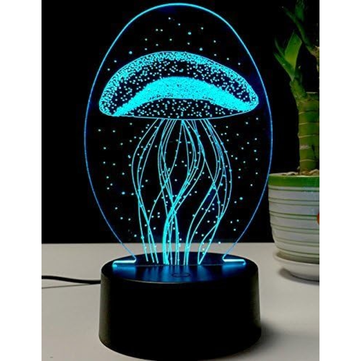 Επιτραπέζιο Φωτιστικό LED 3D Με 7 Χρώματα - Μέδουσα - Image 6