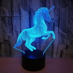 Επιτραπέζιο Φωτιστικό LED 3D Illusion Με 7 Χρώματα - Μονόκερος - Image 4