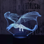 Επιτραπέζιο Φωτιστικό LED 3D Illusion Με 7 Χρώματα - Πετούμενος Δράκος - Image 3