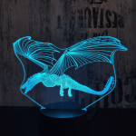 Επιτραπέζιο Φωτιστικό LED 3D Illusion Με 7 Χρώματα - Πετούμενος Δράκος - Image 8
