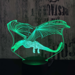 Επιτραπέζιο Φωτιστικό LED 3D Illusion Με 7 Χρώματα - Πετούμενος Δράκος - Image 6