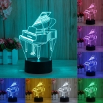 Επιτραπέζιο Φωτιστικό LED 3D Illusion Με 7 Χρώματα - Πιάνο - Image 4