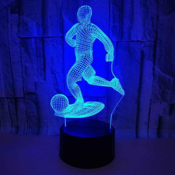 Επιτραπέζιο Φωτιστικό LED 3D Με 7 Χρώματα - Ποδοσφαιριστής