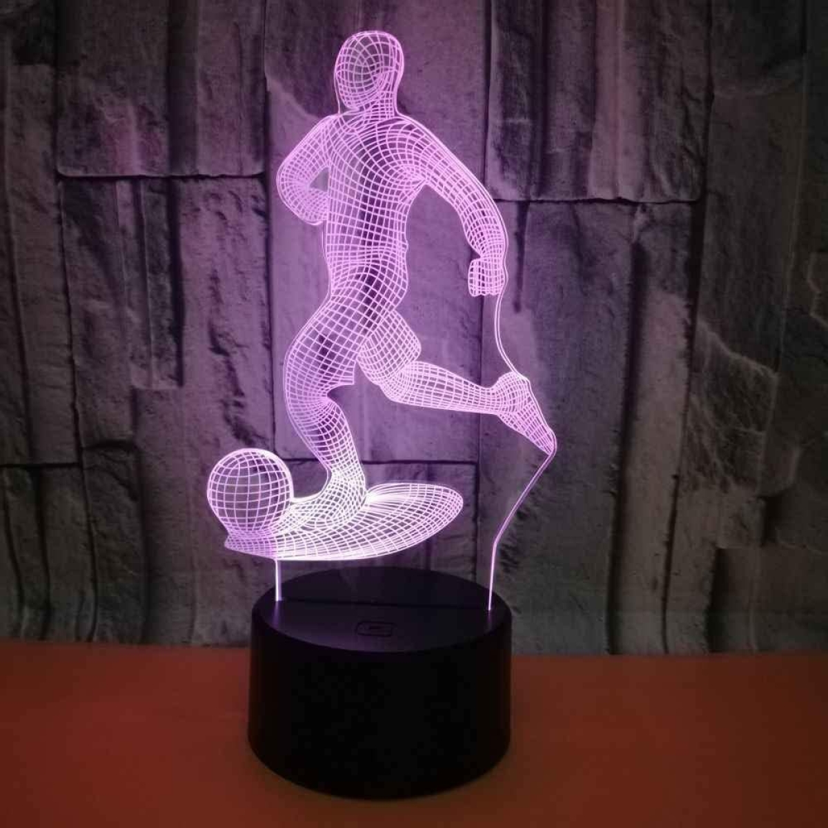 Επιτραπέζιο Φωτιστικό LED 3D Illusion Με 7 Χρώματα - Ποδοσφαιριστής - Image 3
