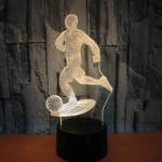 Επιτραπέζιο Φωτιστικό LED 3D Illusion Με 7 Χρώματα - Ποδοσφαιριστής - Image 6