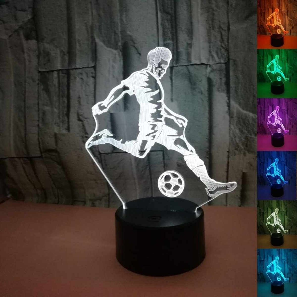 Επιτραπέζιο Φωτιστικό LED 3D Illusion Με 7 Χρώματα - Ποδόσφαιρο - Image 10
