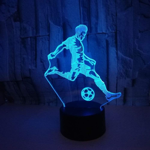 Επιτραπέζιο Φωτιστικό LED 3D Με 7 Χρώματα - Ποδόσφαιρο